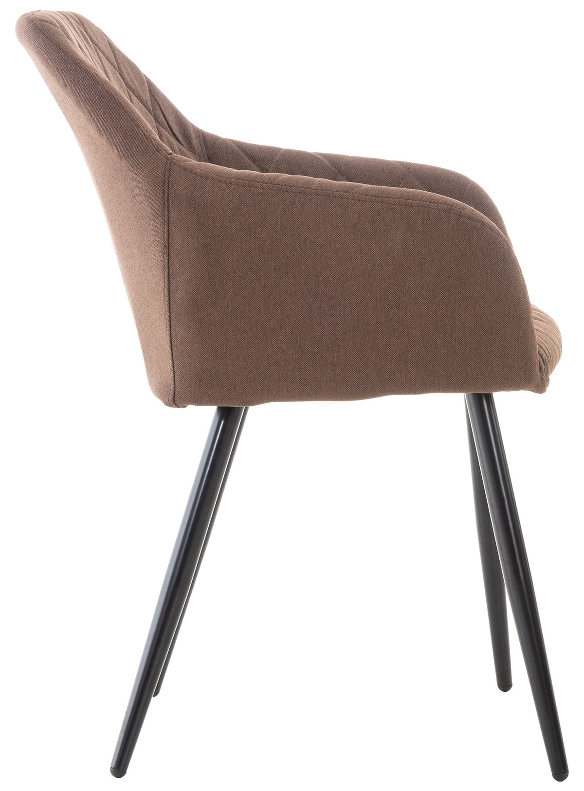 Set van 2 eetkamerstoelen Shila bruin,Stof braun