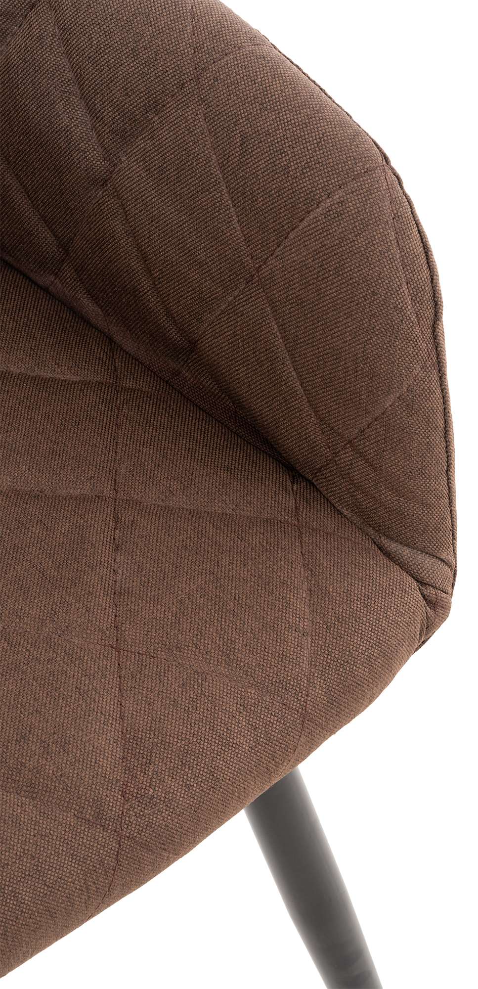 Set van 2 eetkamerstoelen Shila bruin,Stof braun
