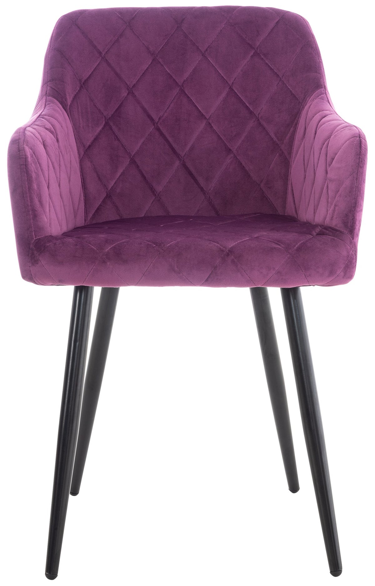 Set van 2 eetkamerstoelen Shila purper,Fluweel lila