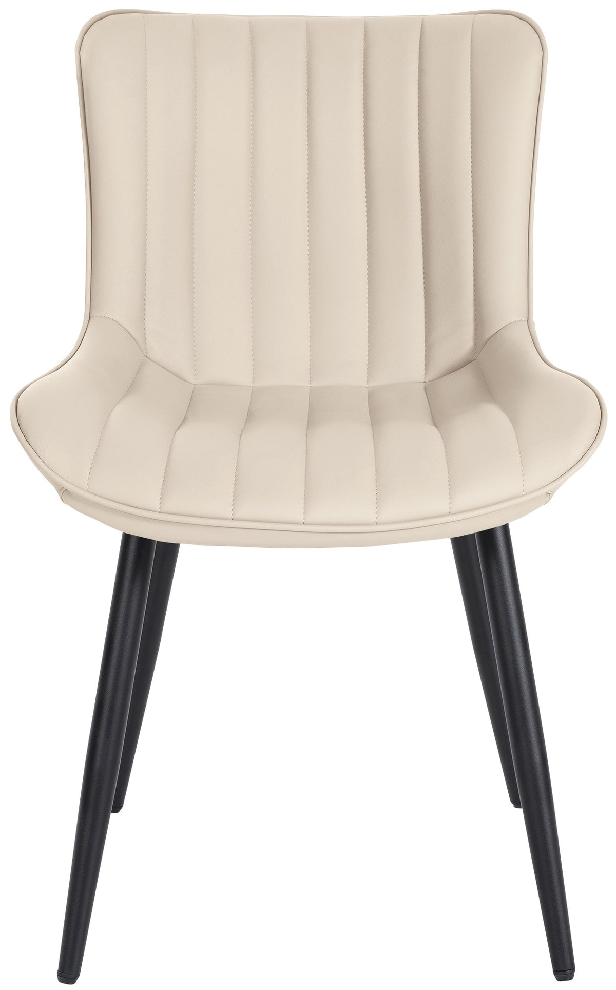 Set van 2 eetkamerstoelen Largo creme,Kunstleer creme
