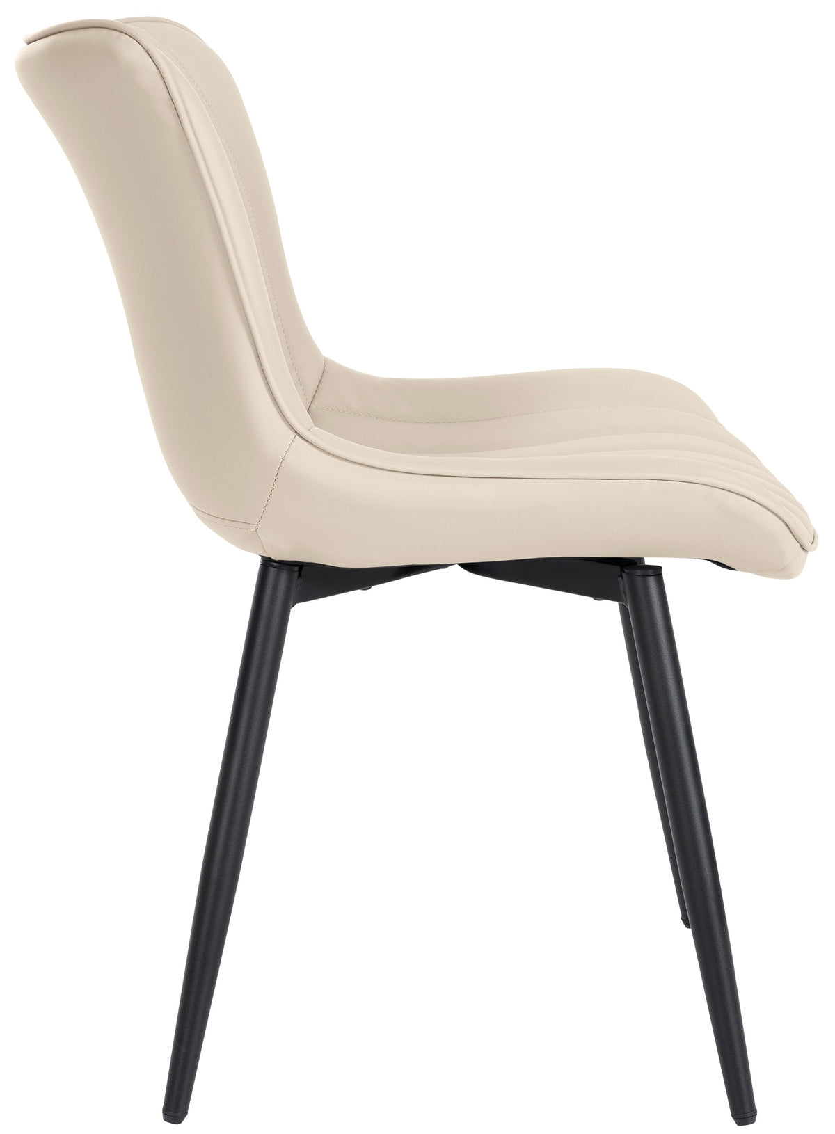 Set van 2 eetkamerstoelen Largo creme,Kunstleer creme
