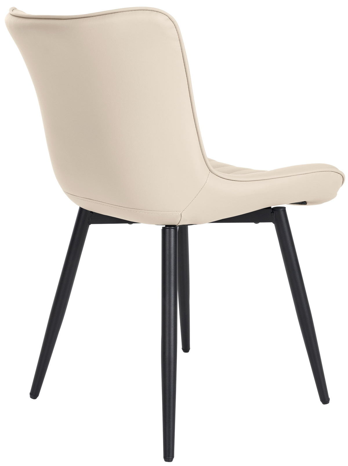 Set van 2 eetkamerstoelen Largo creme,Kunstleer creme