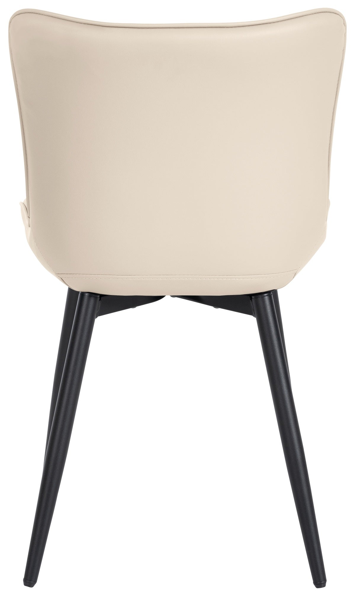 Set van 2 eetkamerstoelen Largo creme,Kunstleer creme
