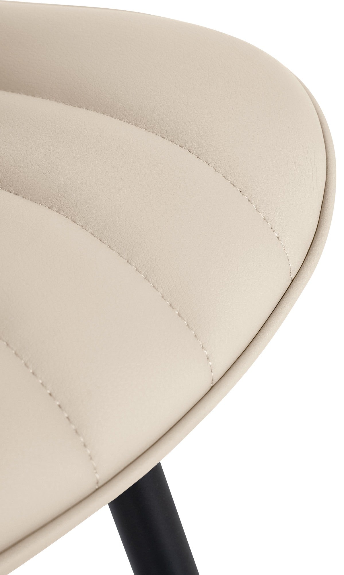 Set van 2 eetkamerstoelen Largo creme,Kunstleer creme