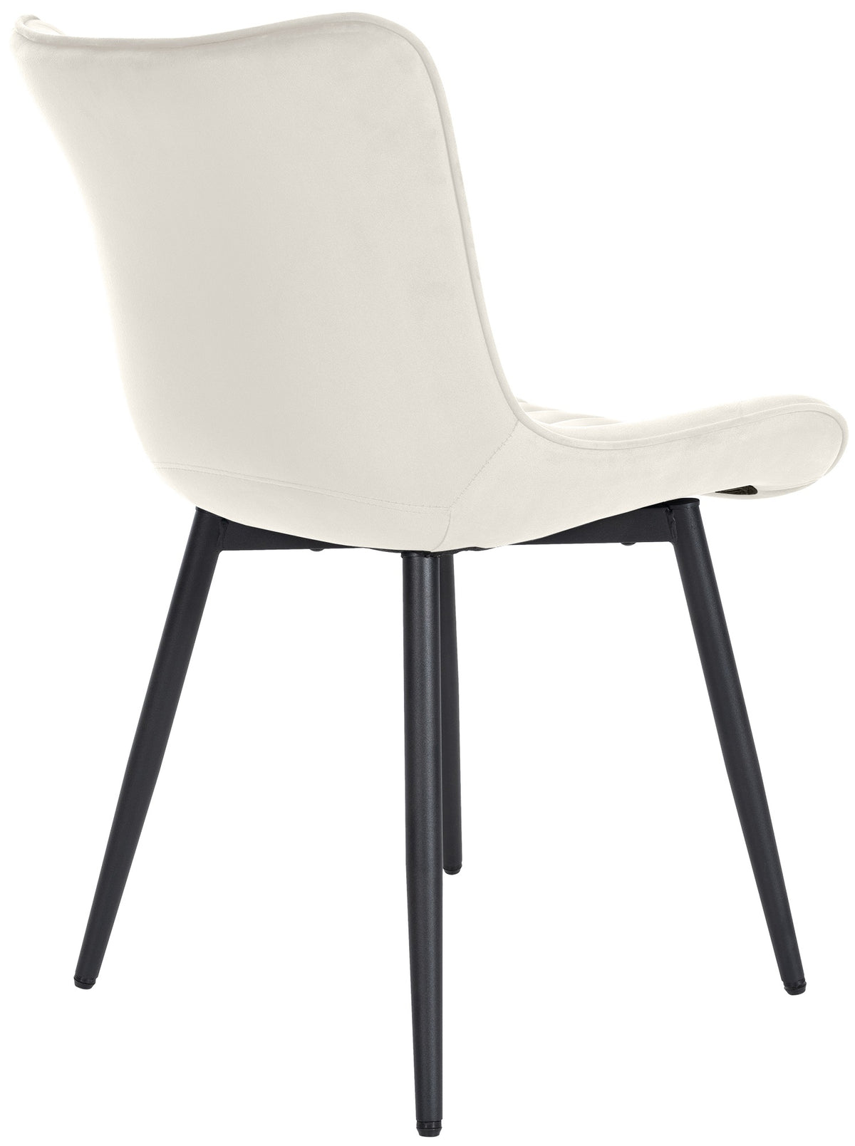 Set van 2 eetkamerstoelen Largo creme,Fluweel creme