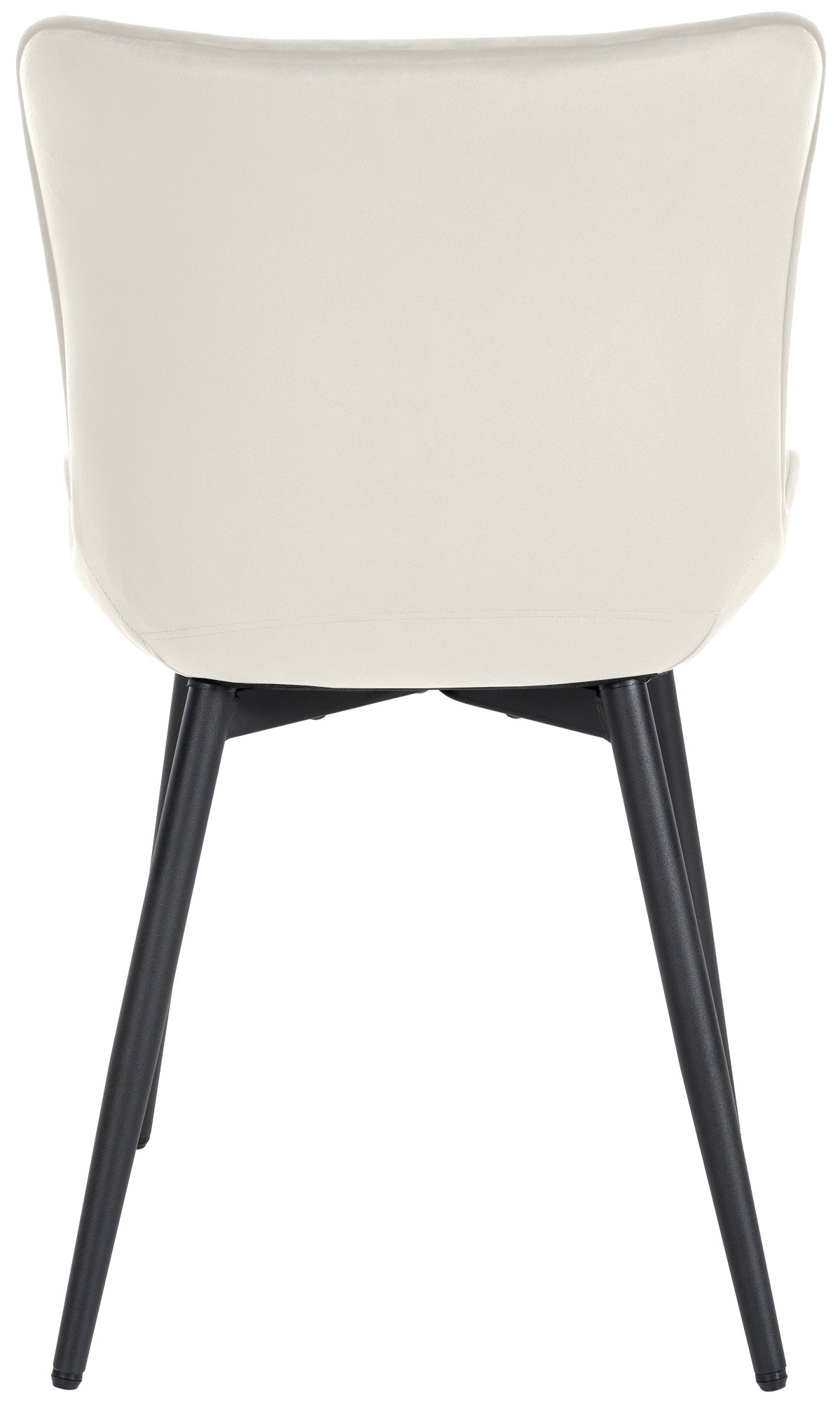 Set van 2 eetkamerstoelen Largo creme,Fluweel creme