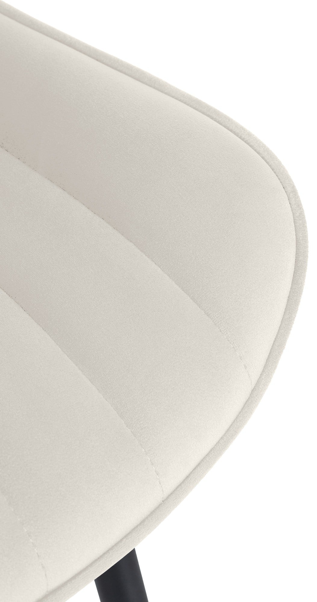 Set van 2 eetkamerstoelen Largo creme,Fluweel creme