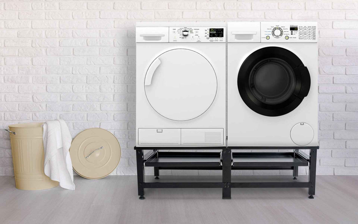 Dubbele Wasmachinerek Tampa zwart schwarz