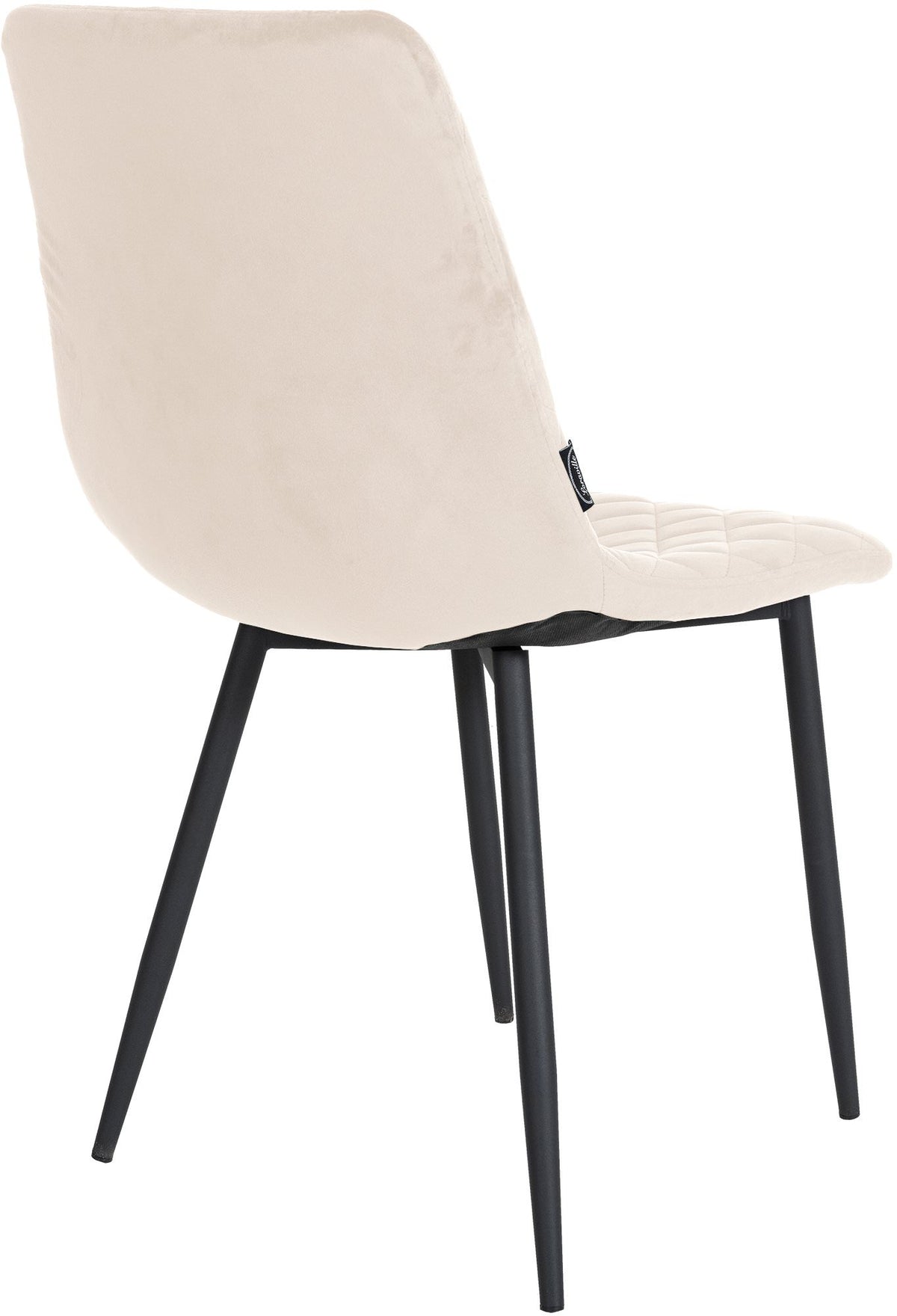 Set van 4 stoelen Telde Fluweel creme creme