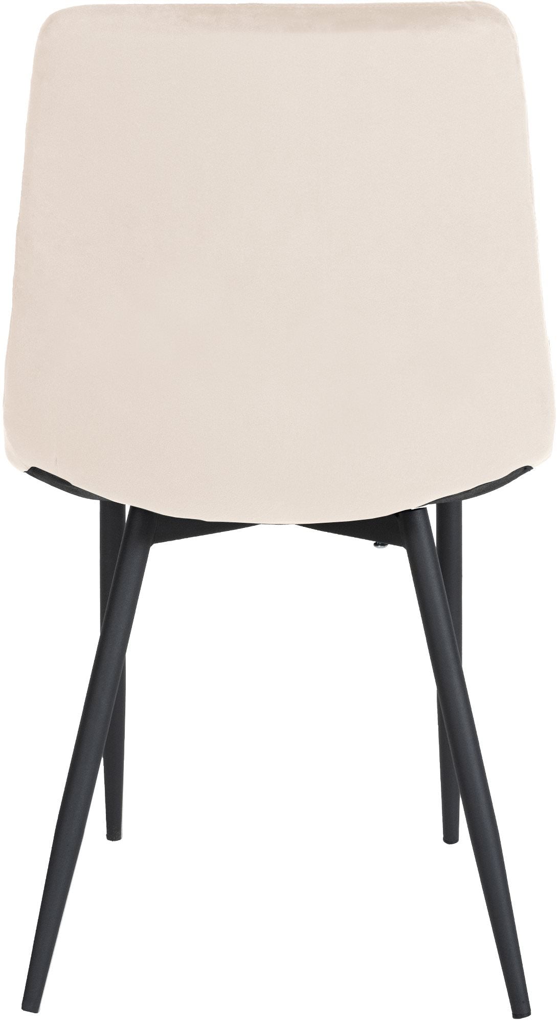 Set van 4 stoelen Telde Fluweel creme creme