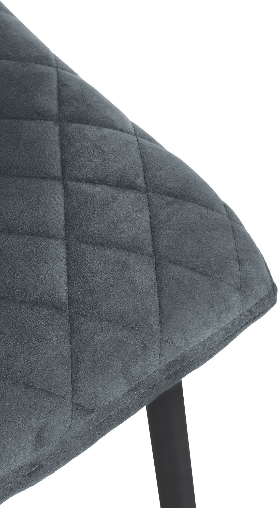 Set van 4 stoelen Telde Fluweel donkergrijs dunkelgrau