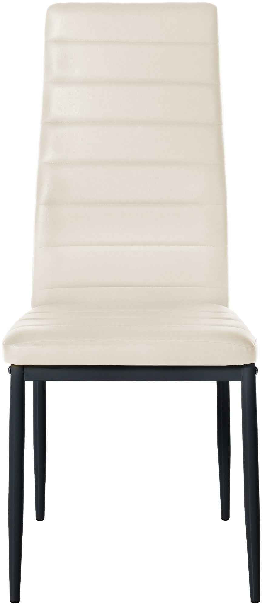 Set van 4 eetkamerstoelen Mayfair creme,Kunstleer creme