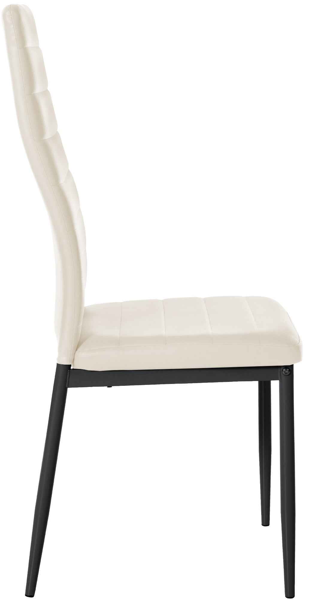 Set van 4 eetkamerstoelen Mayfair creme,Kunstleer creme