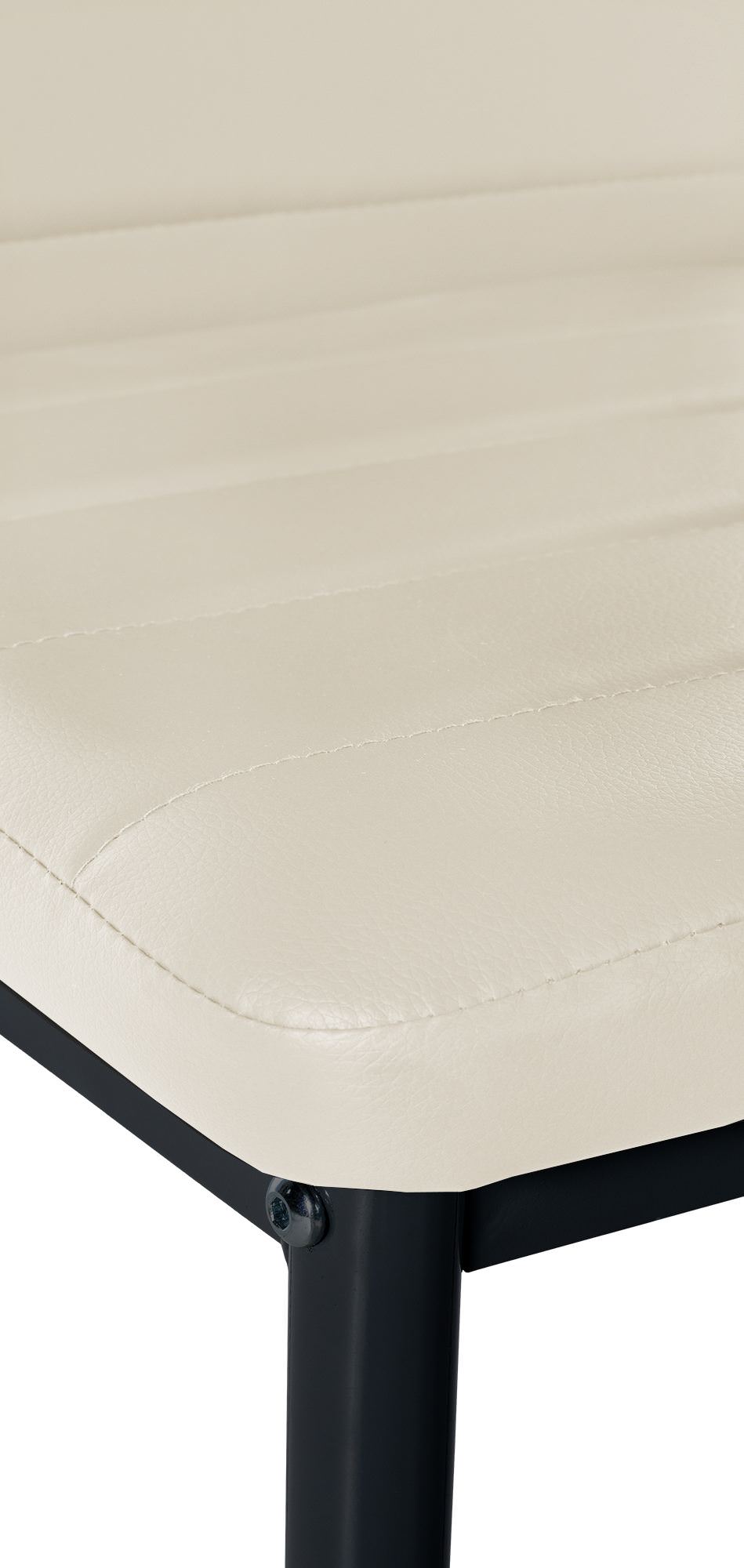 Set van 4 eetkamerstoelen Mayfair creme,Kunstleer creme