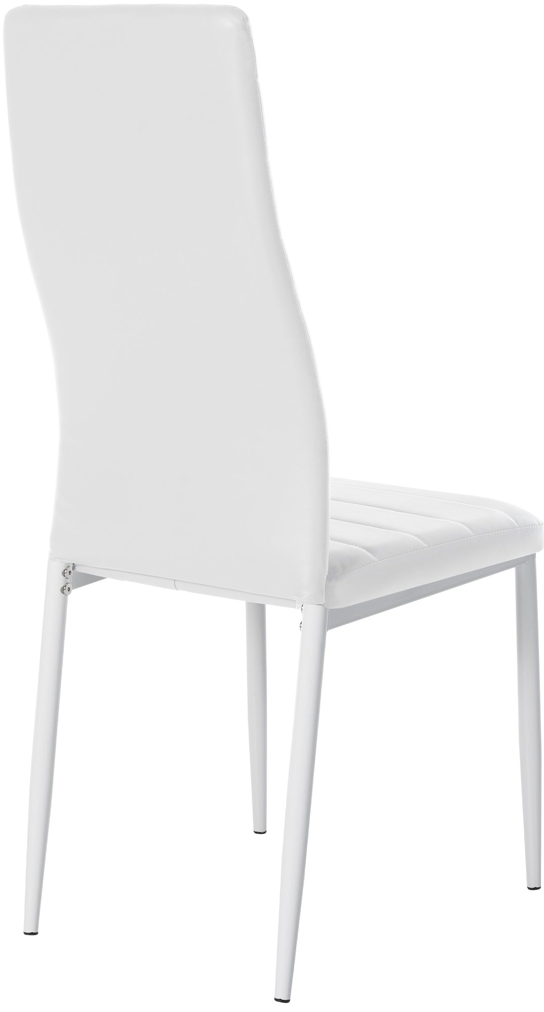 Set van 4 eetkamerstoelen Mayfair wit,Kunstleer weiß