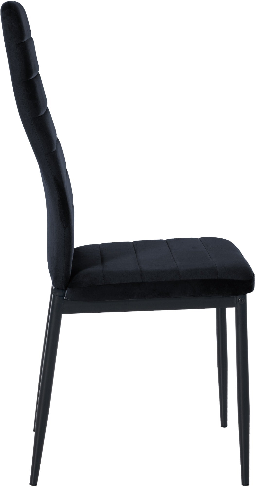 Set van 4 eetkamerstoelen Mayfair zwart,Fluweel schwarz