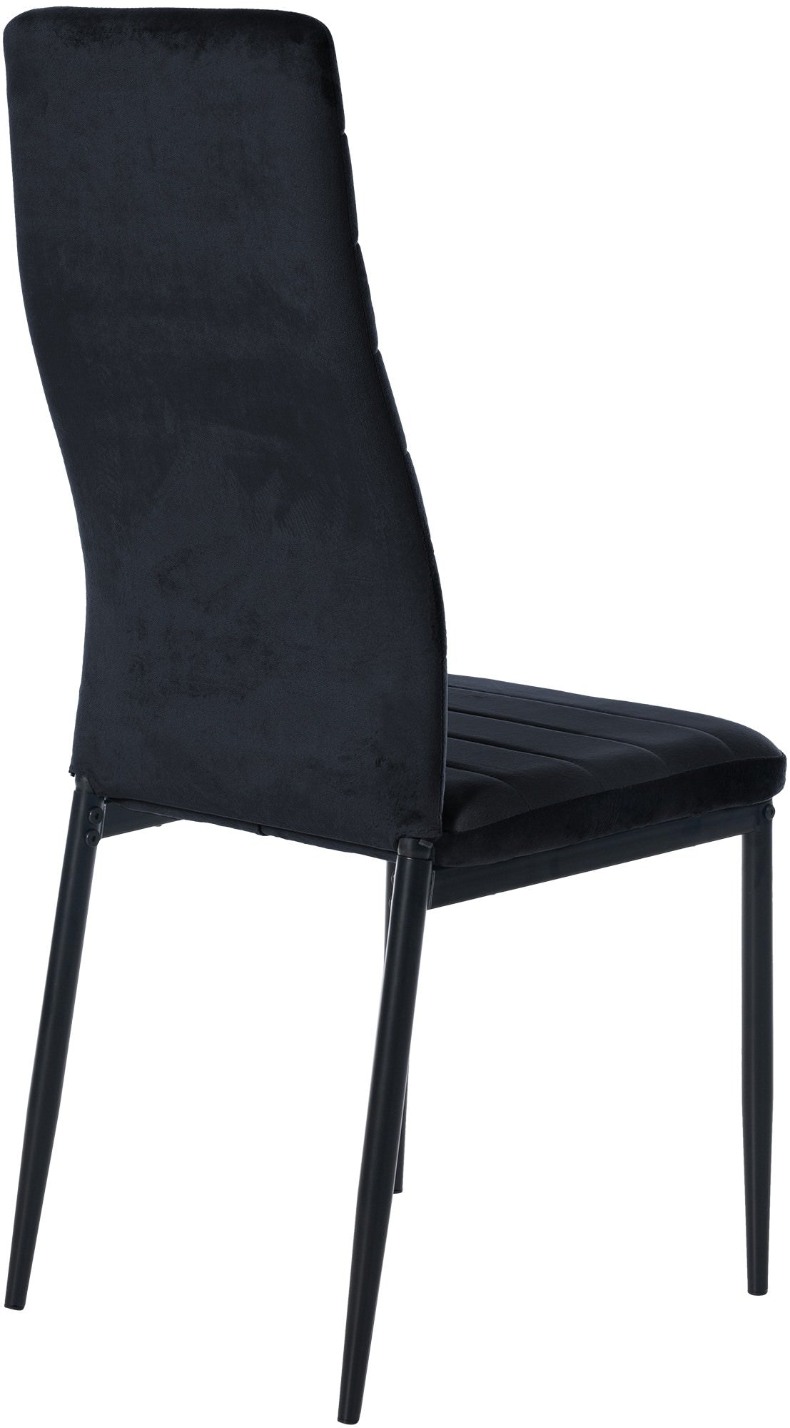 Set van 4 eetkamerstoelen Mayfair zwart,Fluweel schwarz