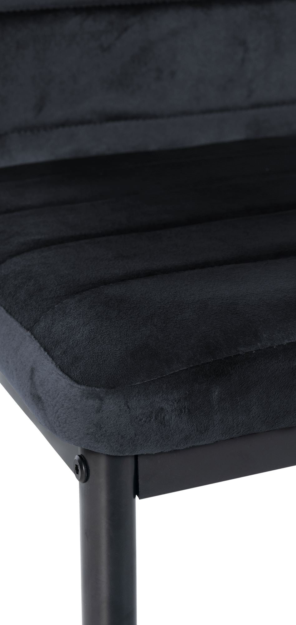 Set van 4 eetkamerstoelen Mayfair zwart,Fluweel schwarz