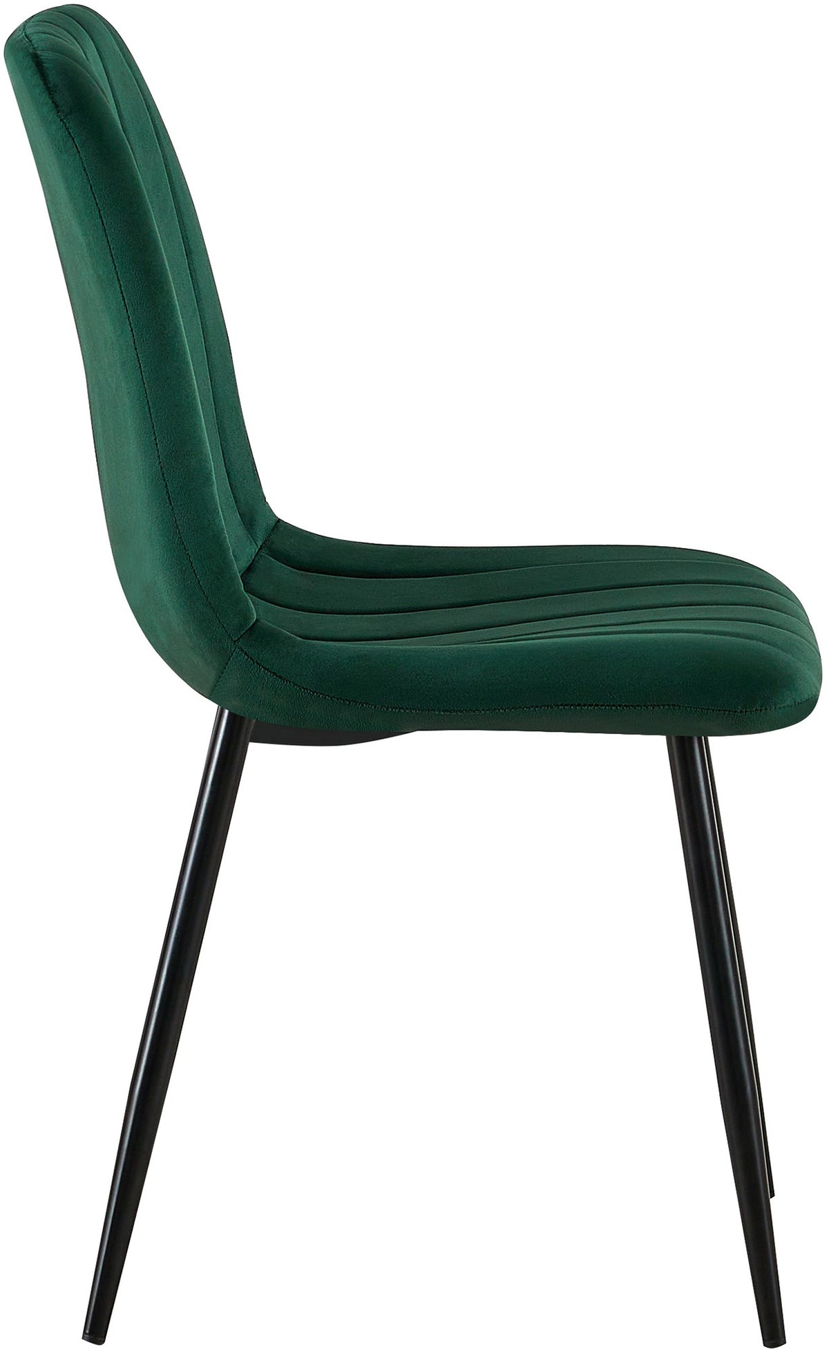 Set van 4 Dijon Eetkamerstoelen groen,Fluweel grün
