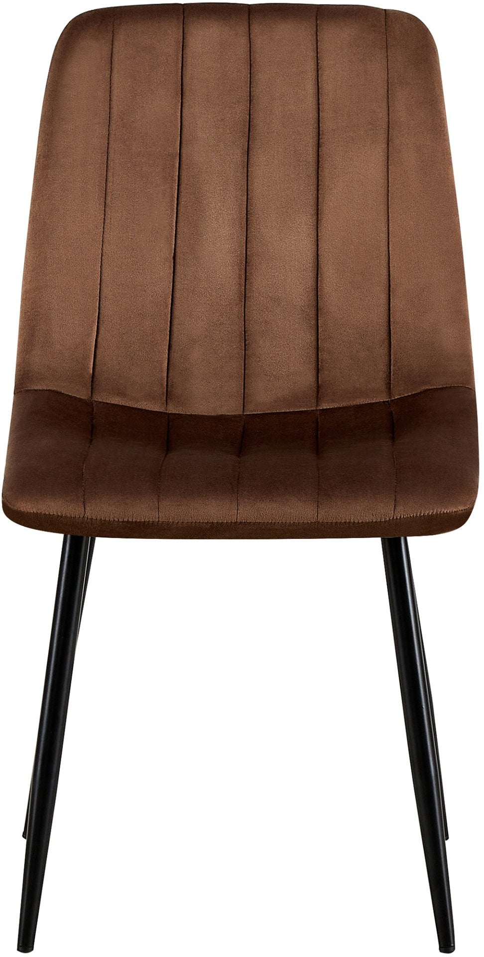 Set van 4 Dijon Eetkamerstoelen bruin,Fluweel braun
