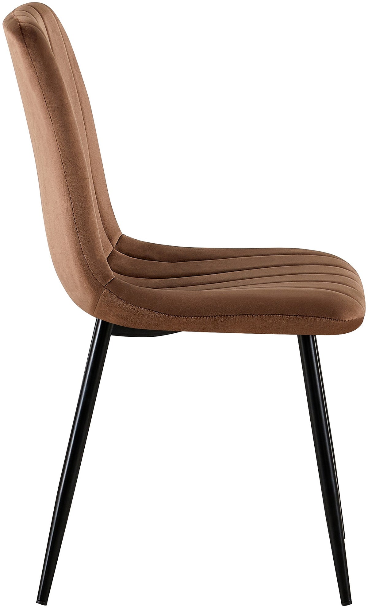 Set van 4 Dijon Eetkamerstoelen bruin,Fluweel braun