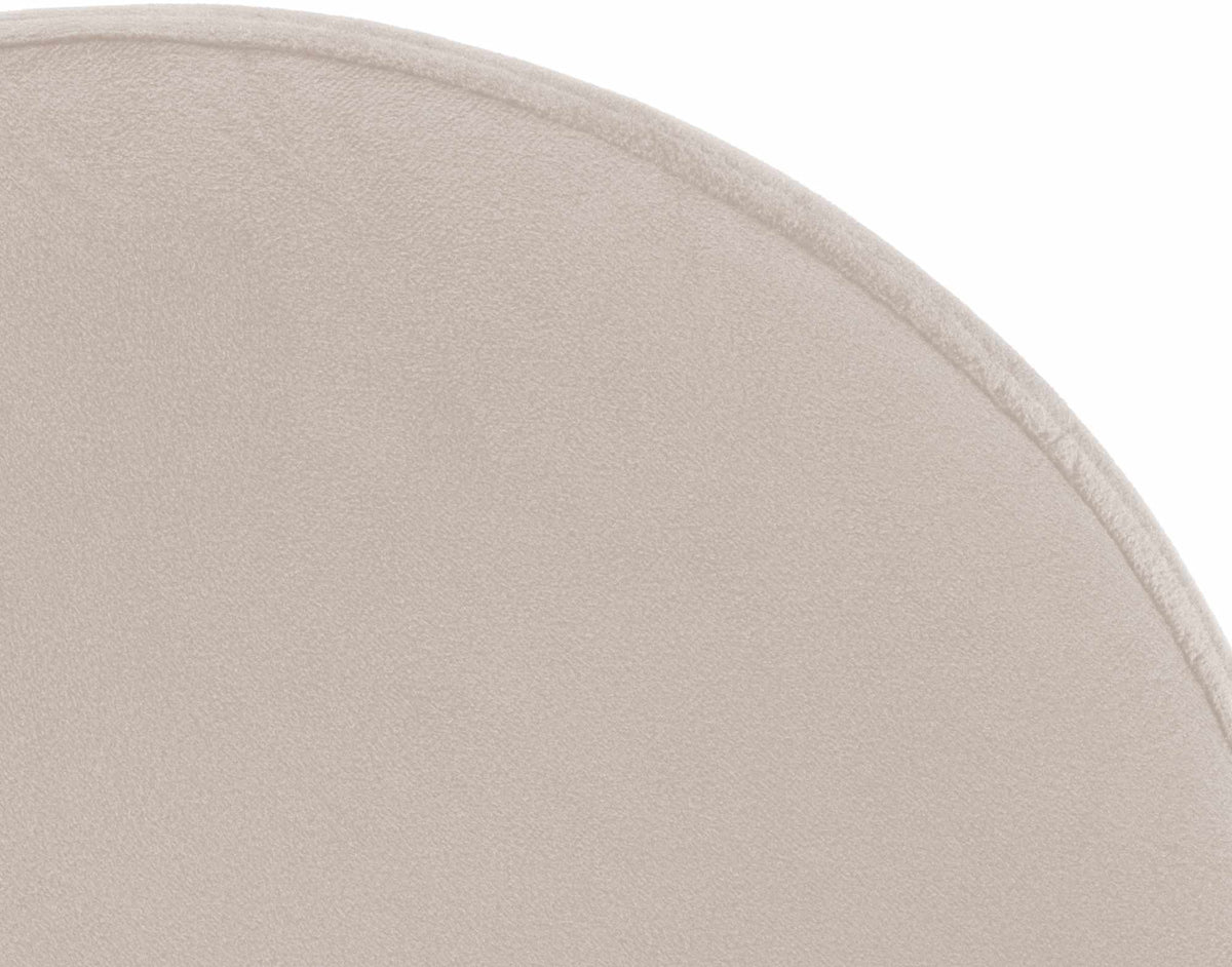 Set van 2 barkrukken Ponte fluweel creme,Metaal mat zwart creme