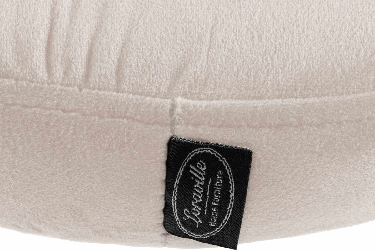 Set van 2 barkrukken Ponte fluweel creme,Metaal mat zwart creme