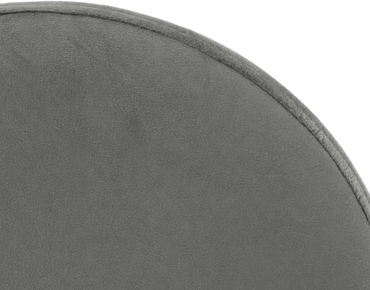 Set van 2 barkrukken Ponte fluweel grijs,Metaal in chroomoptiek grau