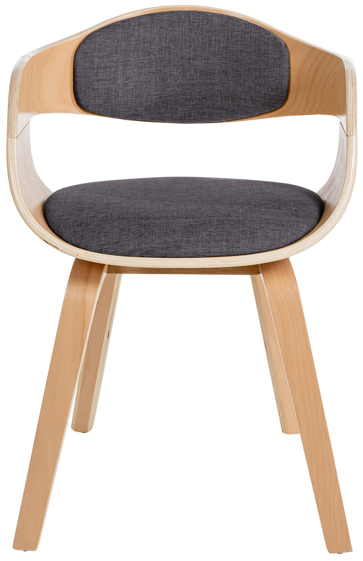 Set van 2 Kingston eetkamerstoelen Stof natura/licht grijs natura/hellgrau