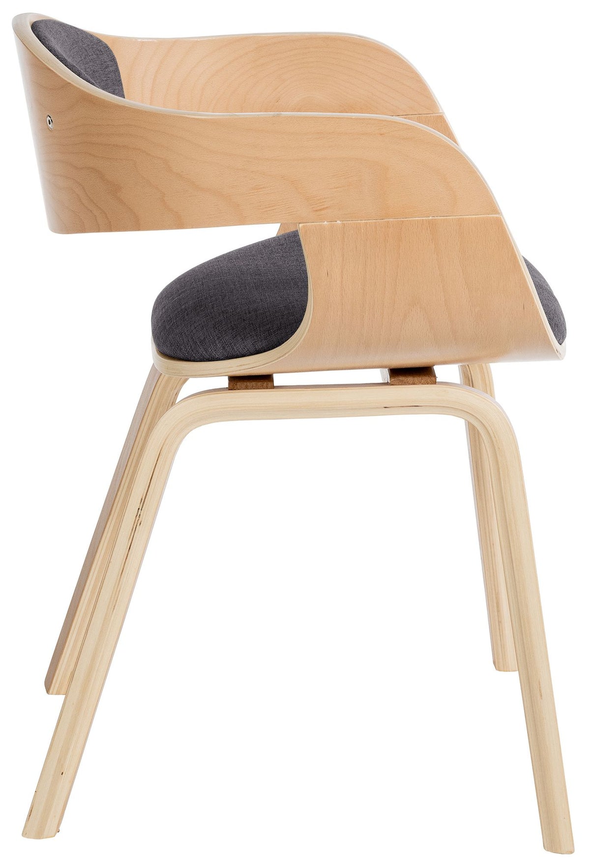 Set van 2 Kingston eetkamerstoelen Stof natura/licht grijs natura/hellgrau