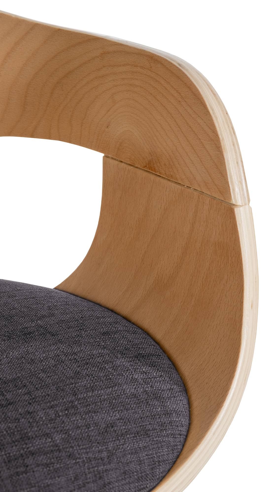 Set van 2 Kingston eetkamerstoelen Stof natura/licht grijs natura/hellgrau