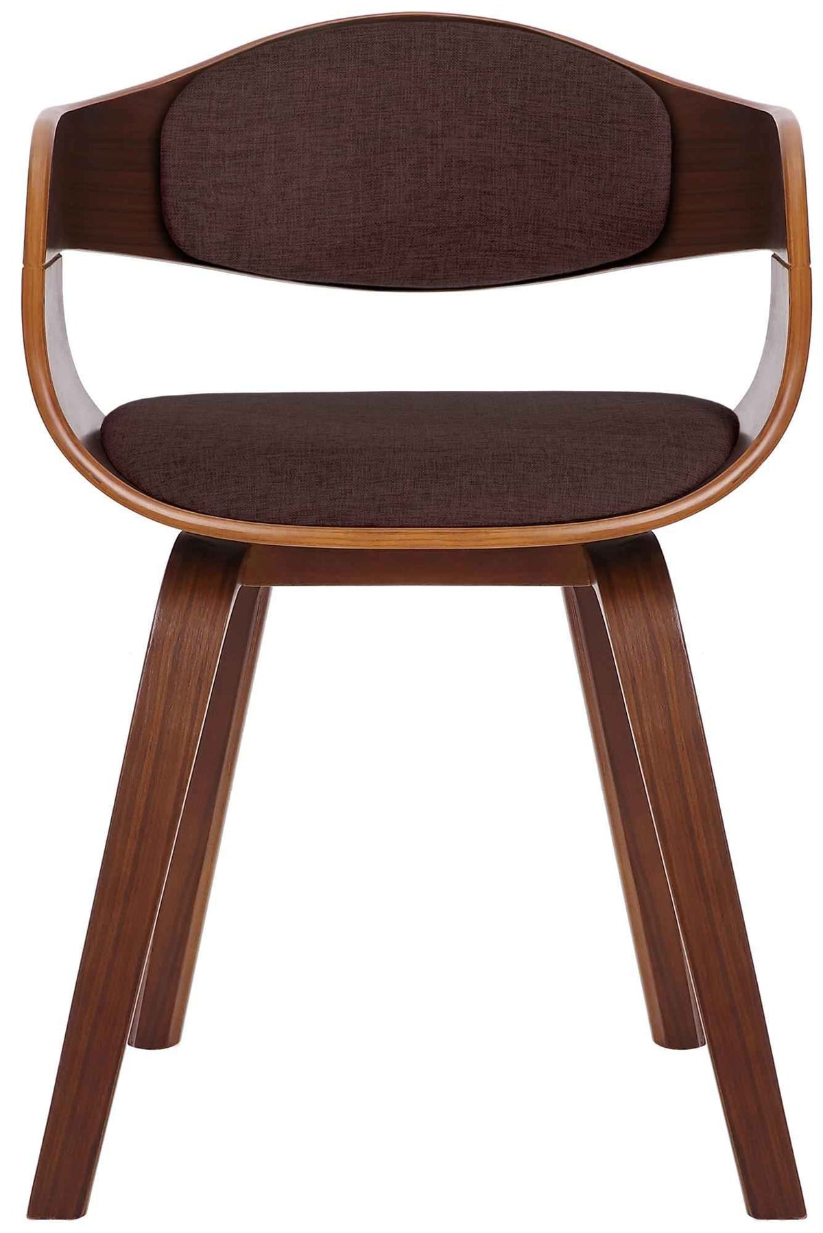 Set van 2 Kingston eetkamerstoelen Stof walnoot/bruin walnuss/braun