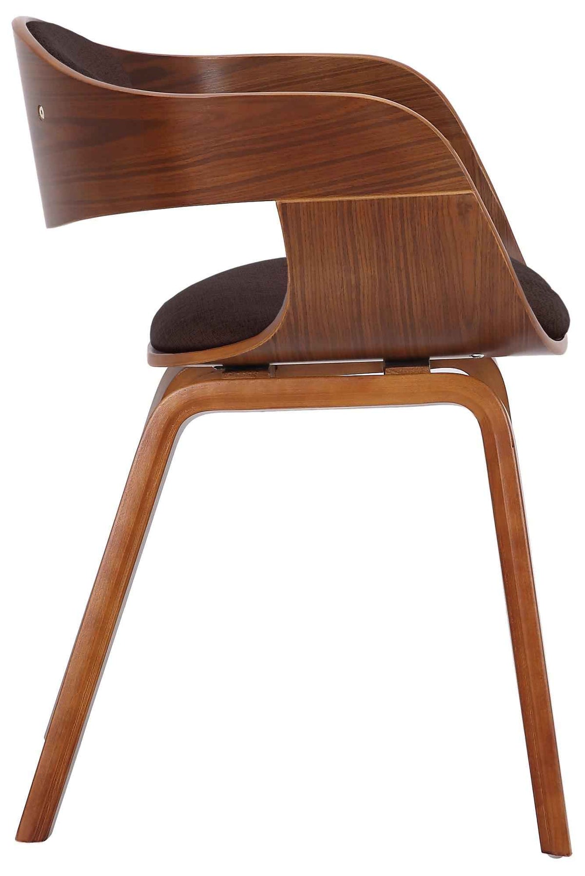 Set van 2 Kingston eetkamerstoelen Stof walnoot/bruin walnuss/braun