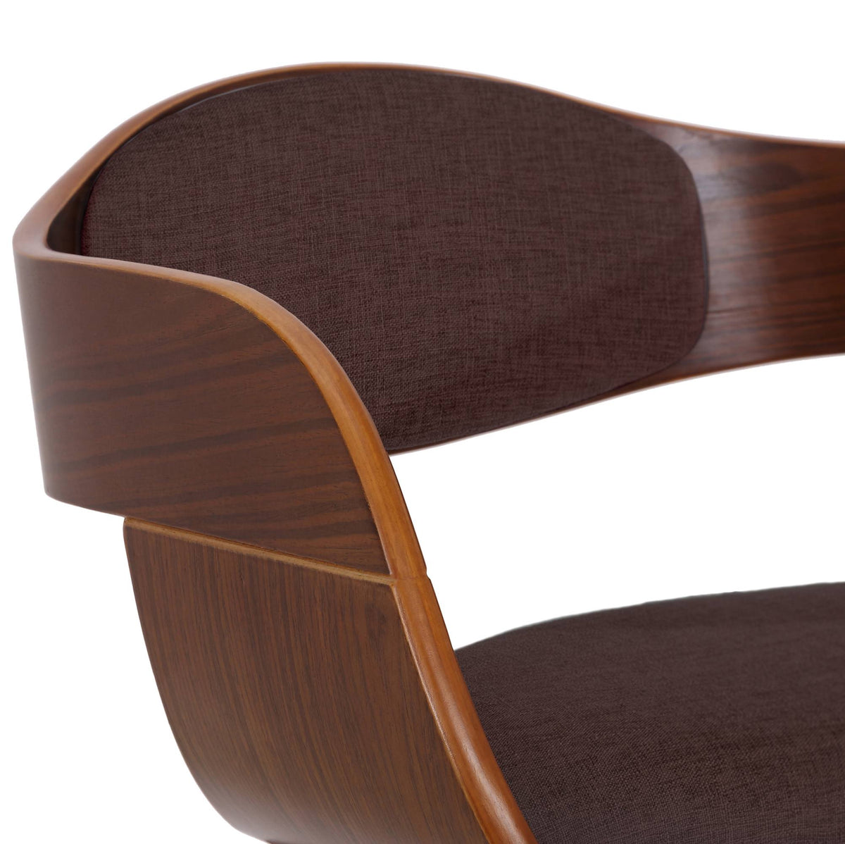 Set van 2 Kingston eetkamerstoelen Stof walnoot/bruin walnuss/braun