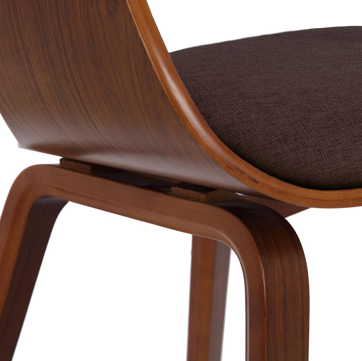 Set van 2 Kingston eetkamerstoelen Stof walnoot/bruin walnuss/braun