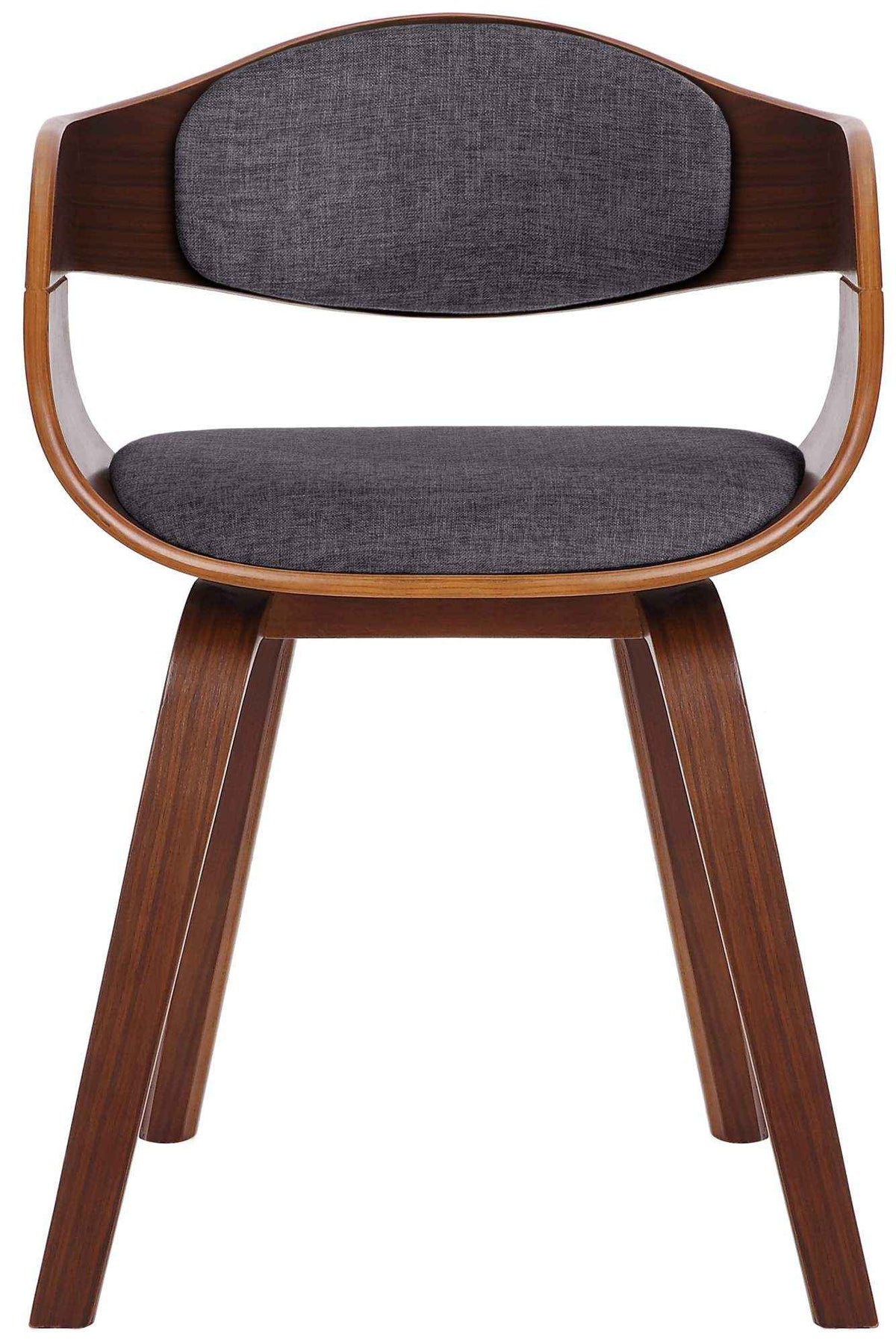 Set van 2 Kingston eetkamerstoelen Stof walnoot/lichtgrijs walnuss/hellgrau