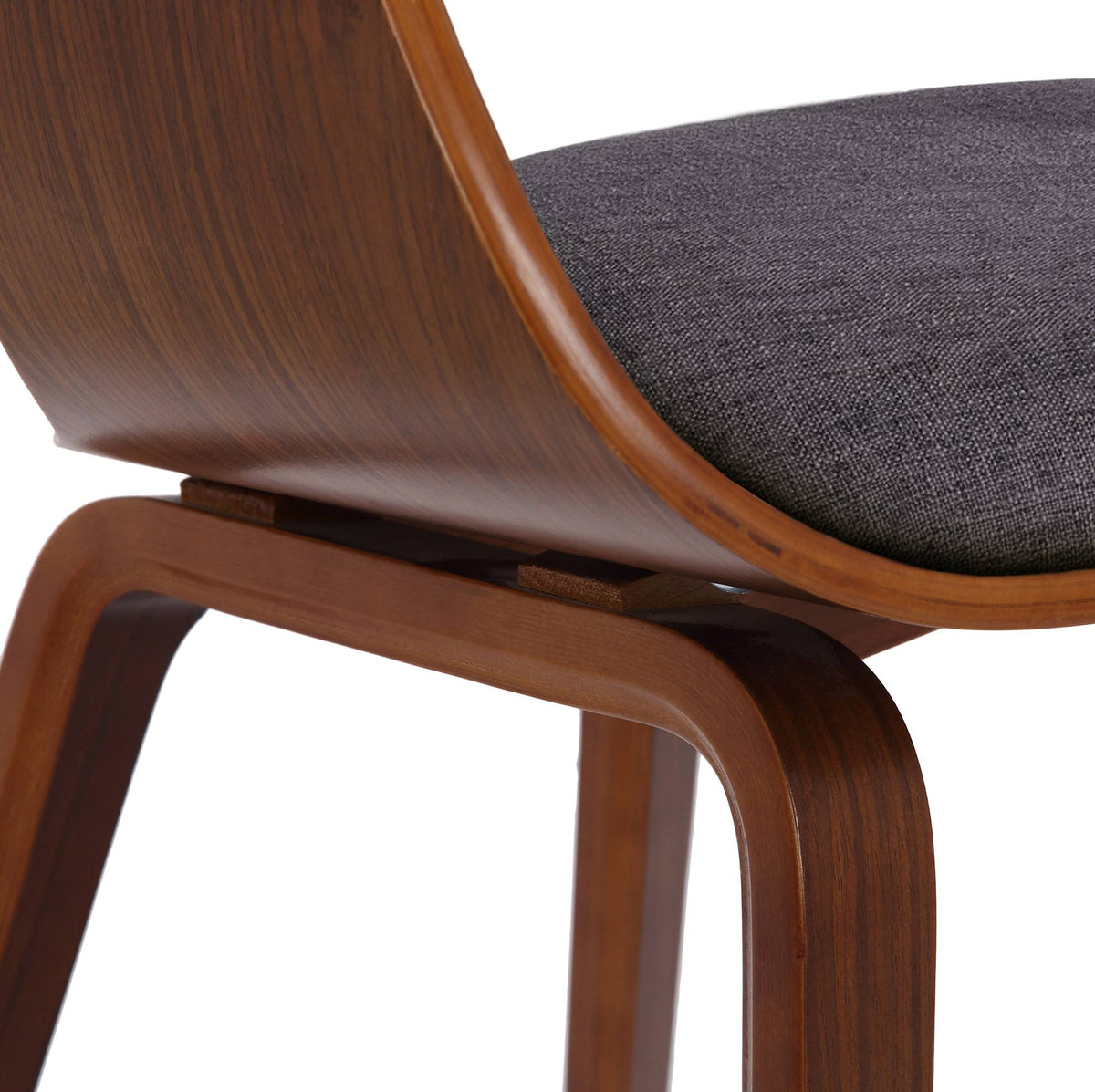 Set van 2 Kingston eetkamerstoelen Stof walnoot/lichtgrijs walnuss/hellgrau