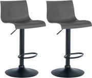2er Set Barhocker Branford Kunststoff grau