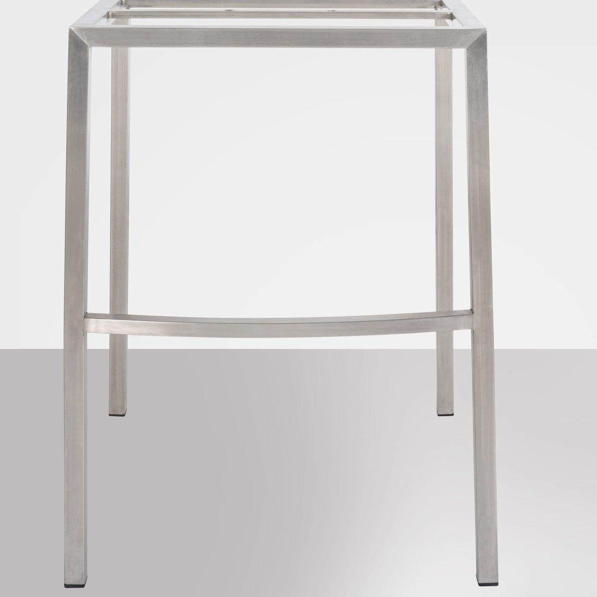 Barhocker Damaso E Samt mit 4-Fuß Gestell grau