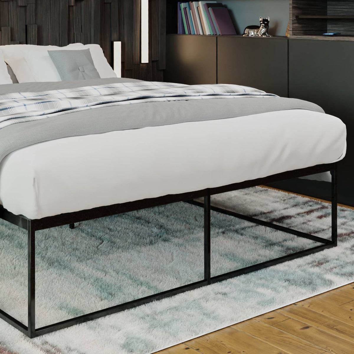 Metalen bed Scala zwart,200x180x46 cm schwarz