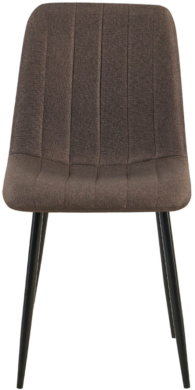 Set van 4 Dijon Eetkamerstoelen bruin,Stof braun