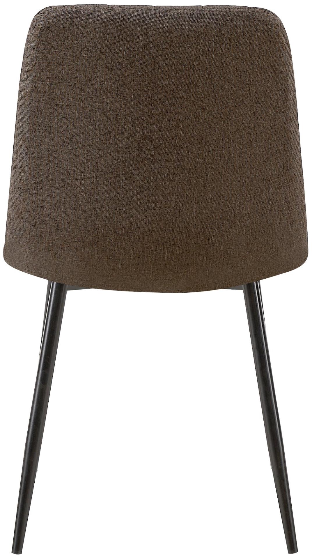 Set van 4 Dijon Eetkamerstoelen bruin,Stof braun
