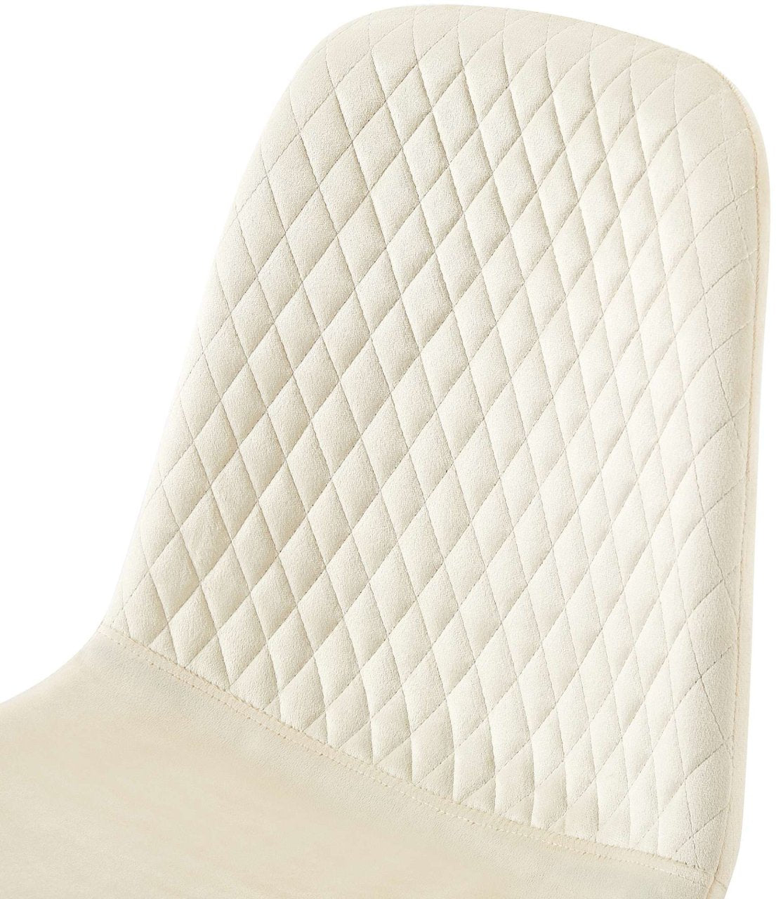 Set van 4 eetkamerstoelen Giverny creme,Fluweel creme