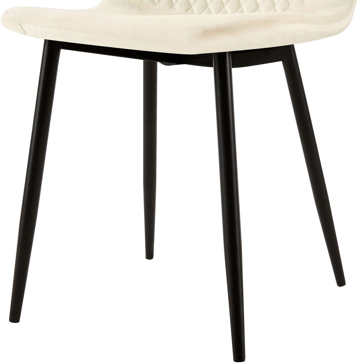 Set van 4 eetkamerstoelen Giverny creme,Fluweel creme