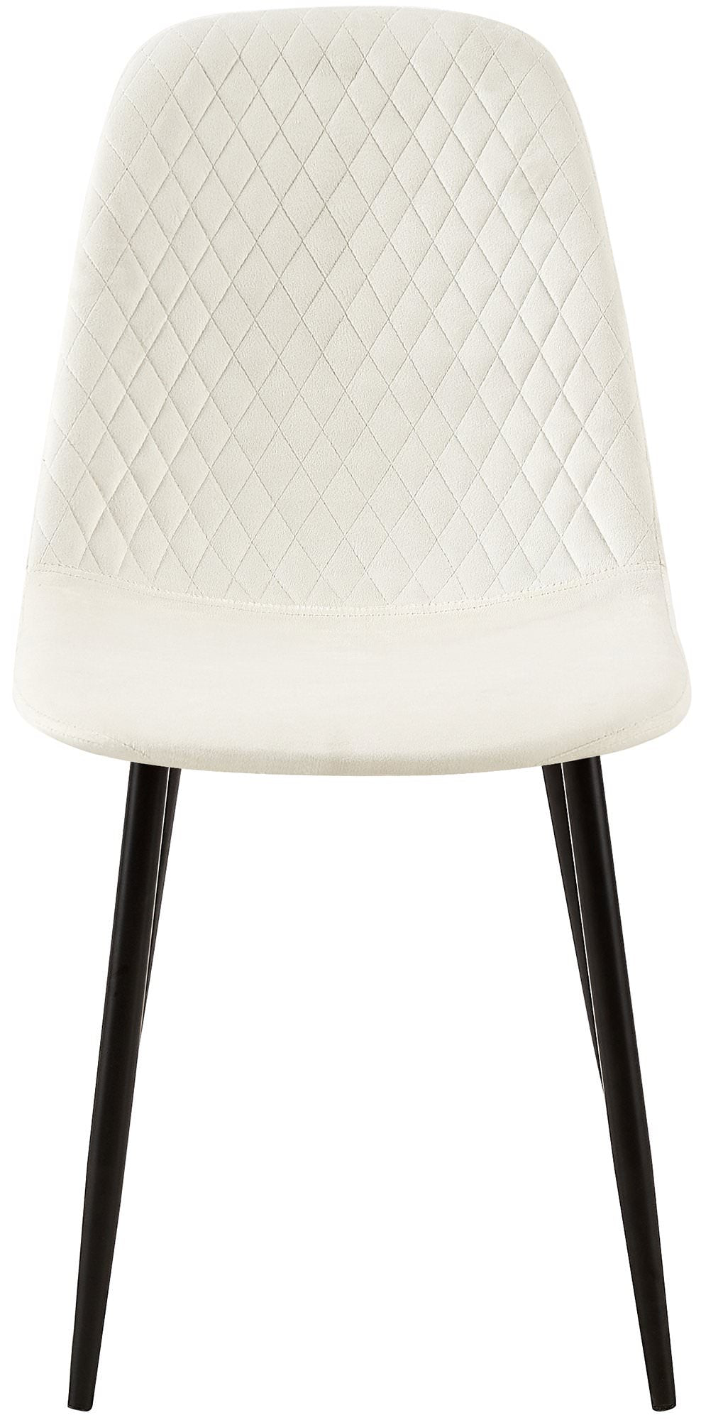 Set van 4 eetkamerstoelen Giverny cremewit,Fluweel cremeweiß