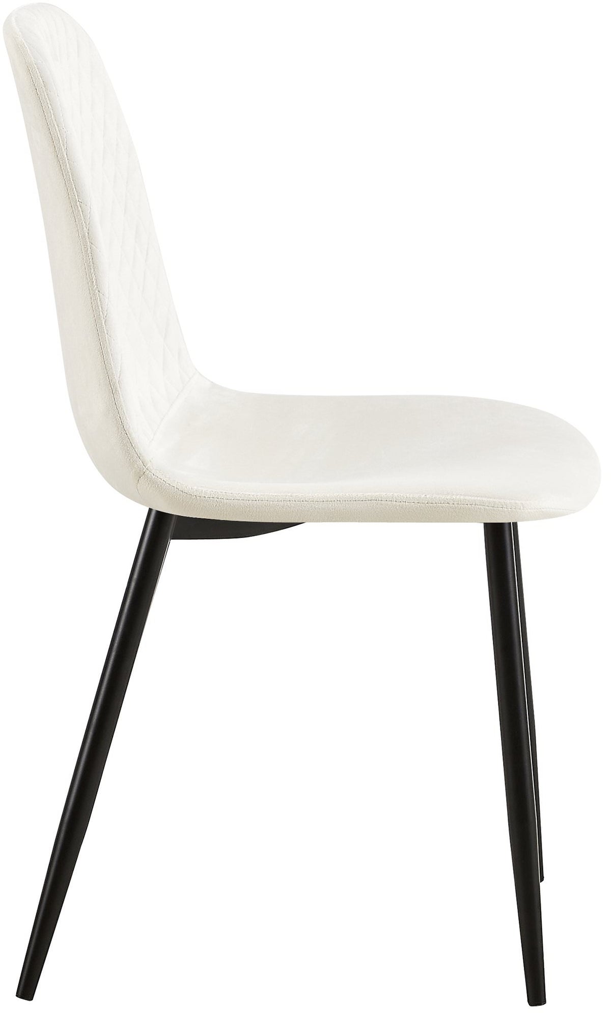 Set van 4 eetkamerstoelen Giverny cremewit,Fluweel cremeweiß