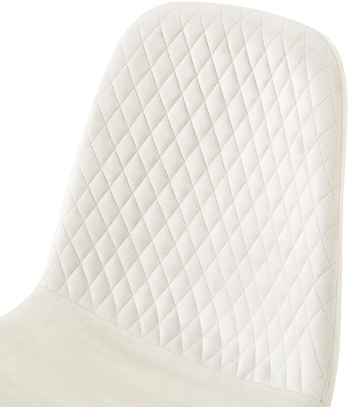 Set van 4 eetkamerstoelen Giverny cremewit,Fluweel cremeweiß