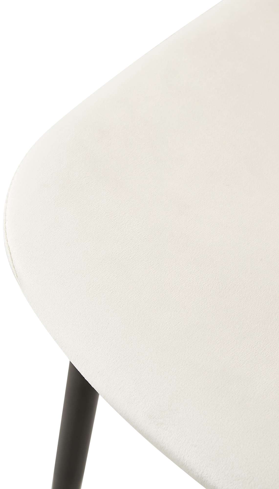 Set van 4 eetkamerstoelen Giverny cremewit,Fluweel cremeweiß