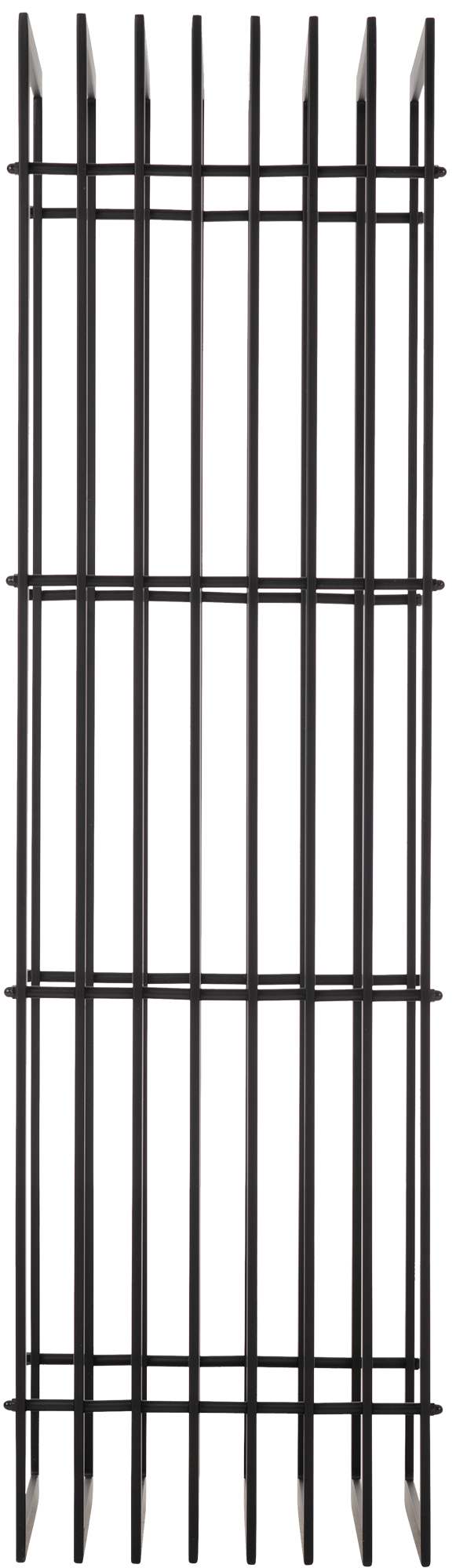 Brandhoutrek Irving wandrek 40x50x150 cm schwarz-matt
