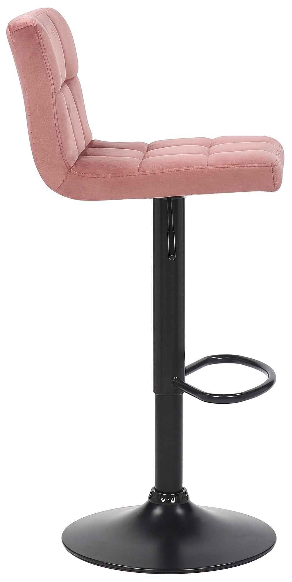Set van 4 barkrukken Feni fluweel roze pink